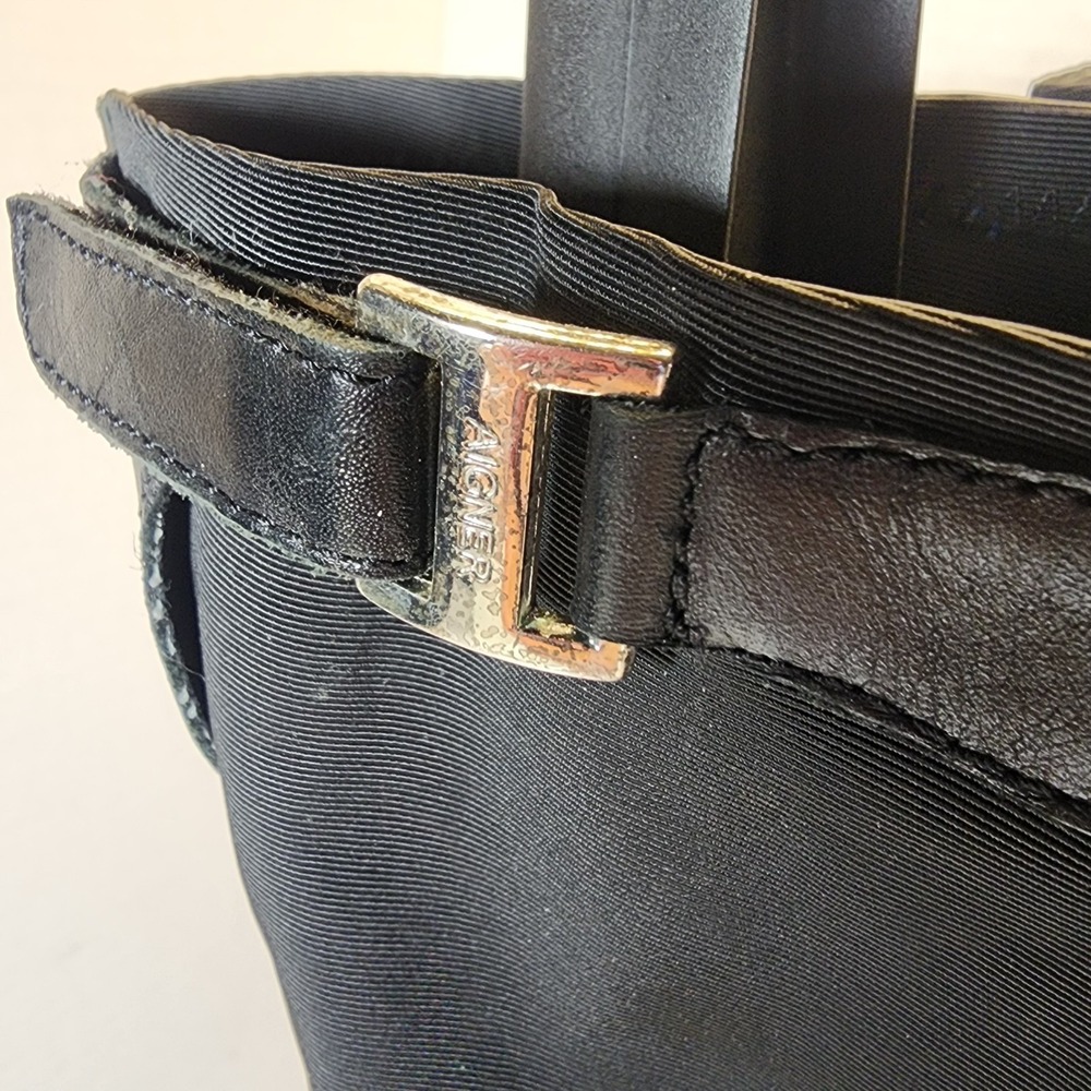 Etienne Aigner Boots Women's SIZE 6.5 Black Roping Riding Buckles Heel - Picture 10 of 16